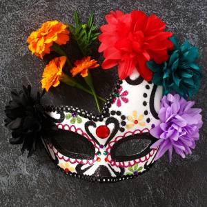 Image of a sugar skull masquerade mask