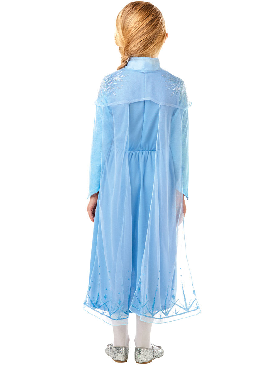 Back Image of Frozen 2 Girls Deluxe Snow Queen Elsa Costume