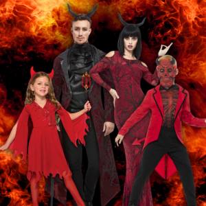 Image of people in devil costumes