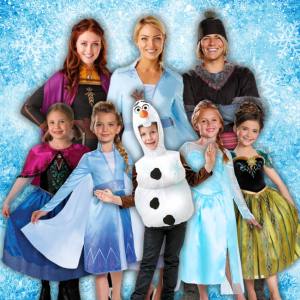 Image of people Disney Frozen costumes