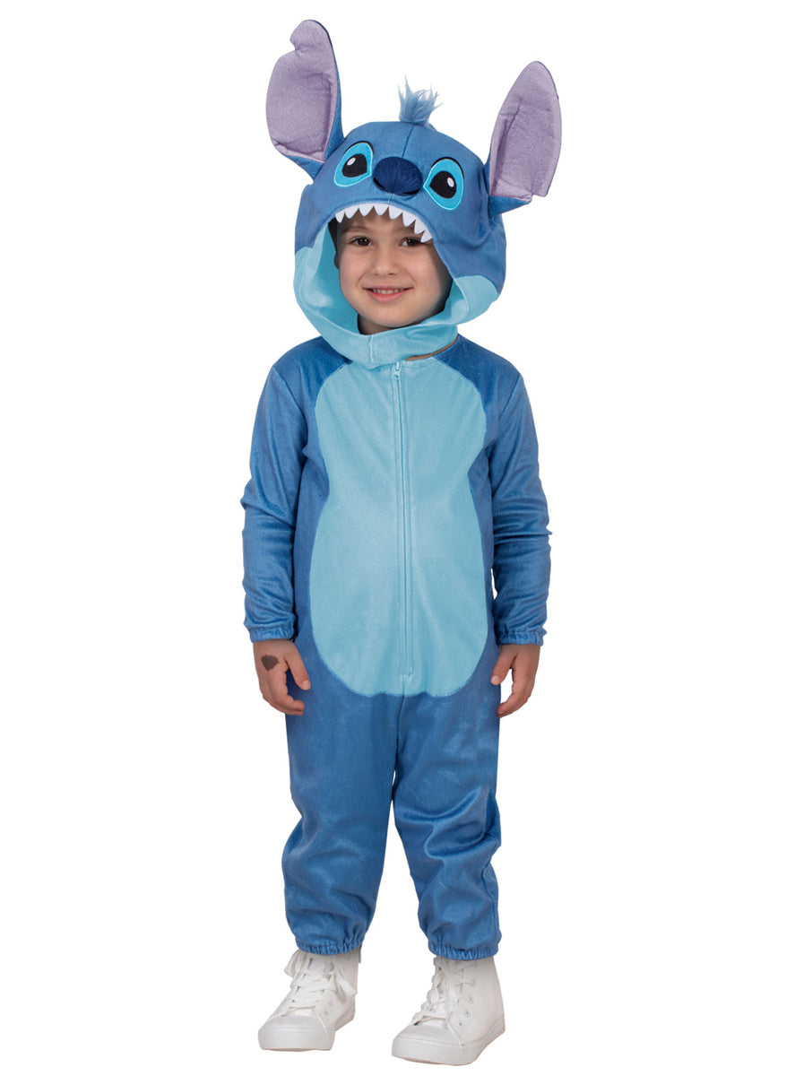 Lilo And Stitch Deluxe Toddler Boys Blue Stitch Costume Onesie - Alternative Image 1