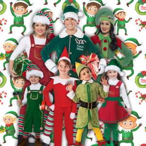 Image of people in Elf costumes