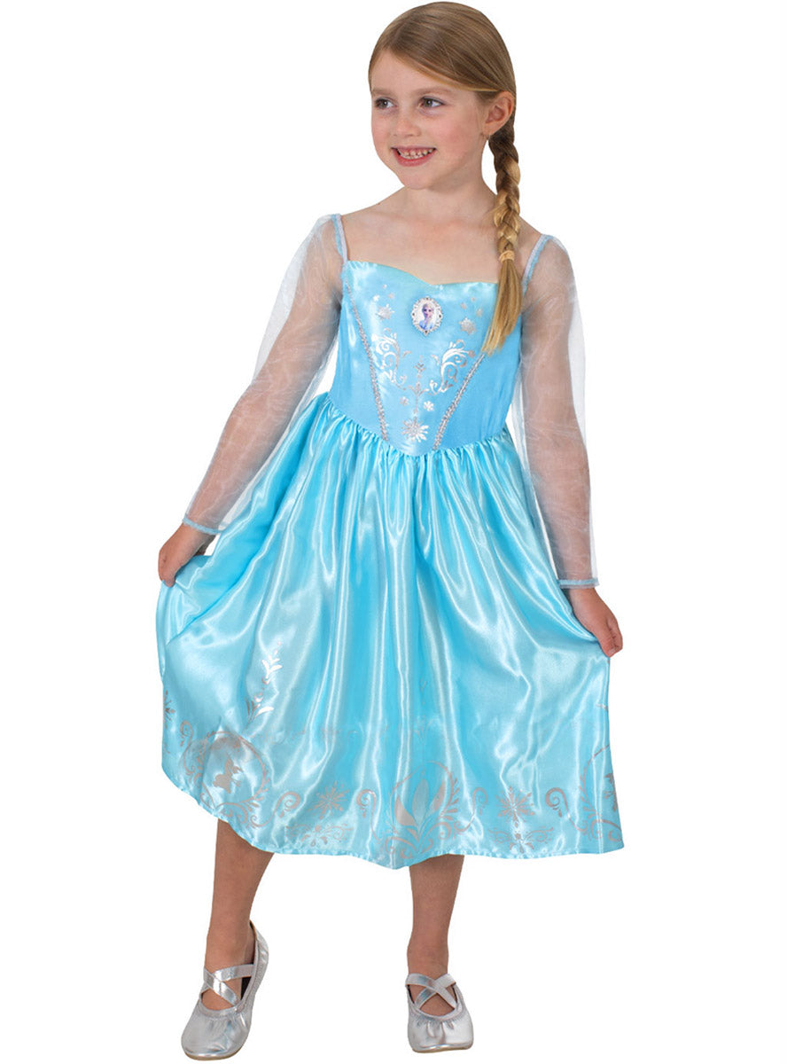 Alternative image of Elsa Girls Disney Frozen Princess Costume With Cloak