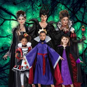 Image of girls and women in evil queen costumes