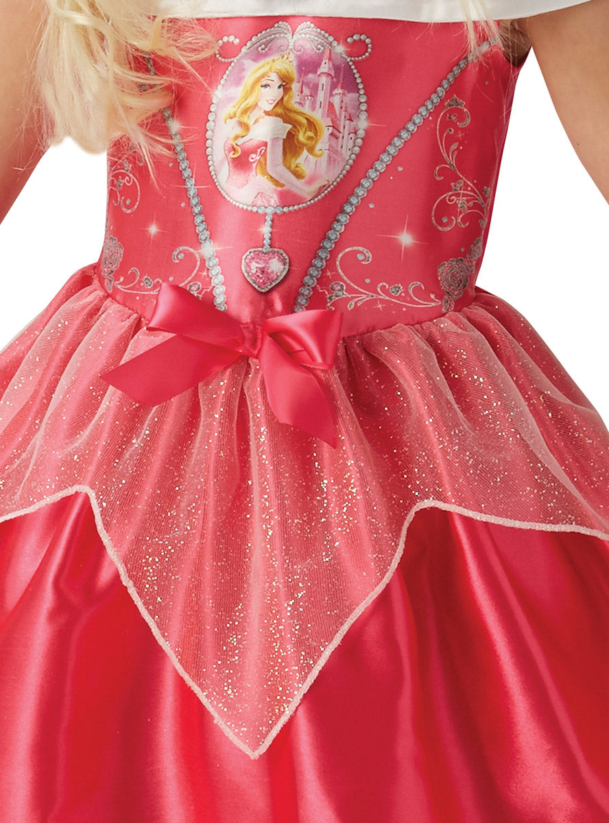 Close Image of Princess Aurora Girls Sleeping Beauty Fairytale Costume