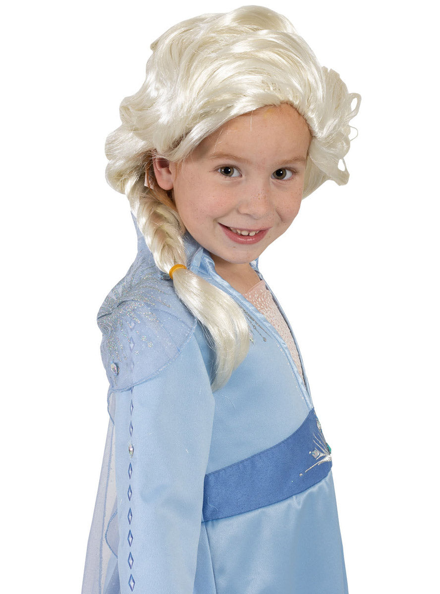 Close image of Frozen 2 Girls Premium Elsa Costume And Wig Set