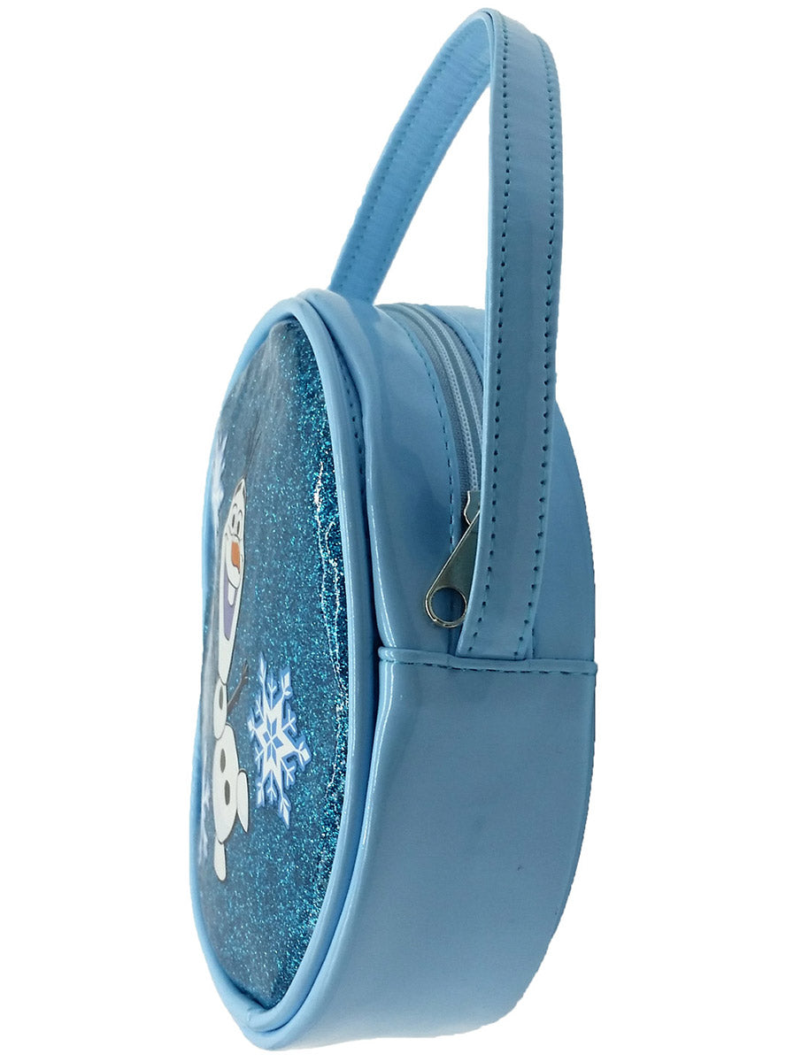 Blue Glitter Girls Olaf Print Frozen Costume Bag - Side Image 1