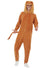 Image of Furry Lion Mens Animal Onesie Costume - Front View