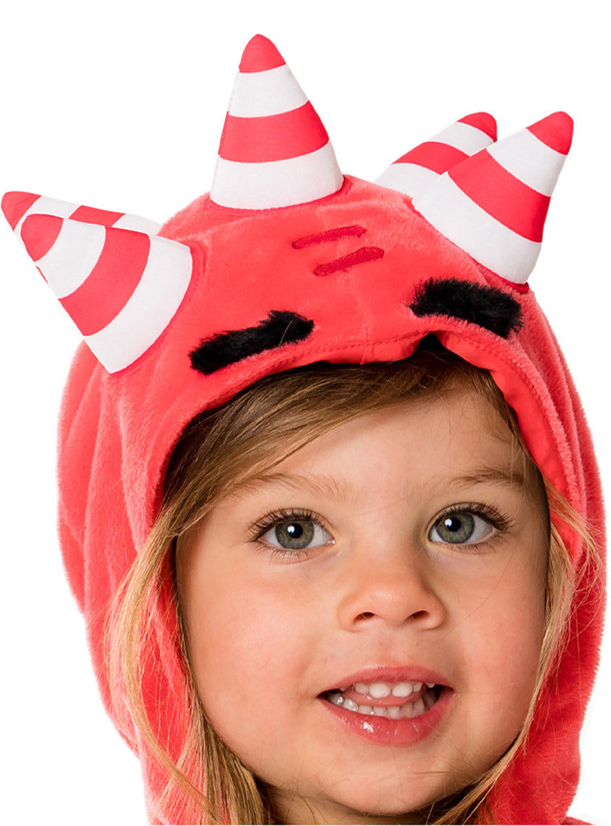 Hood Image of Oddbods Girls Fuse Red Monster Costume