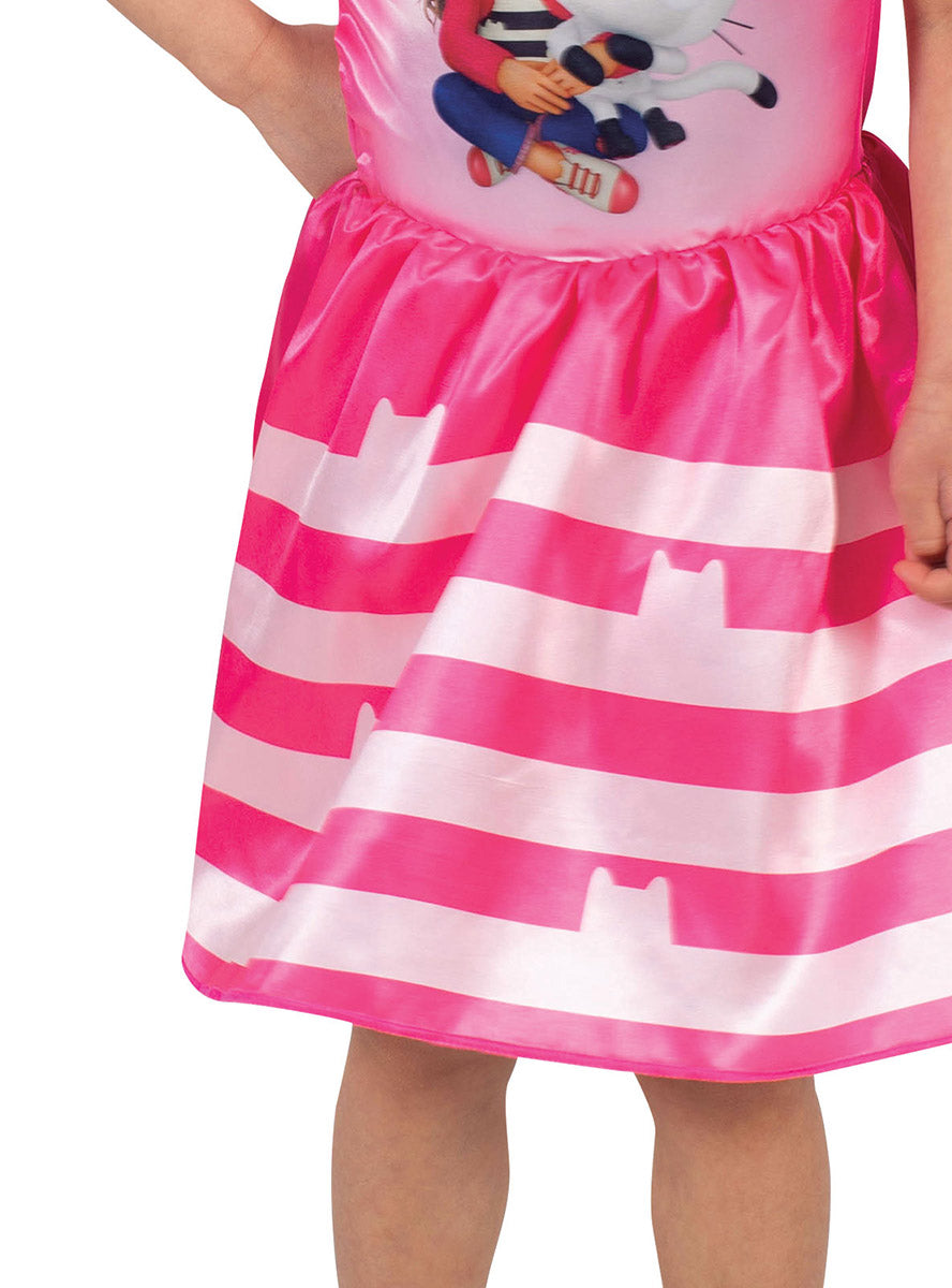 Image of Gabbys Dollhouse Girls Pink Gabby And Pandy Costume Alternative