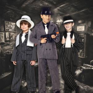 Image of boys in gangster costumes