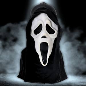 Image of a ghost face costume mask