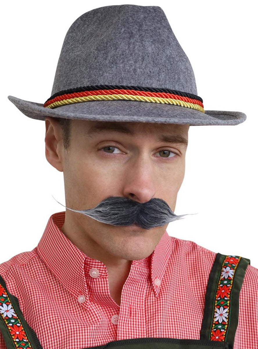 Image of German Lederhosen Mens Grey Costume Hat