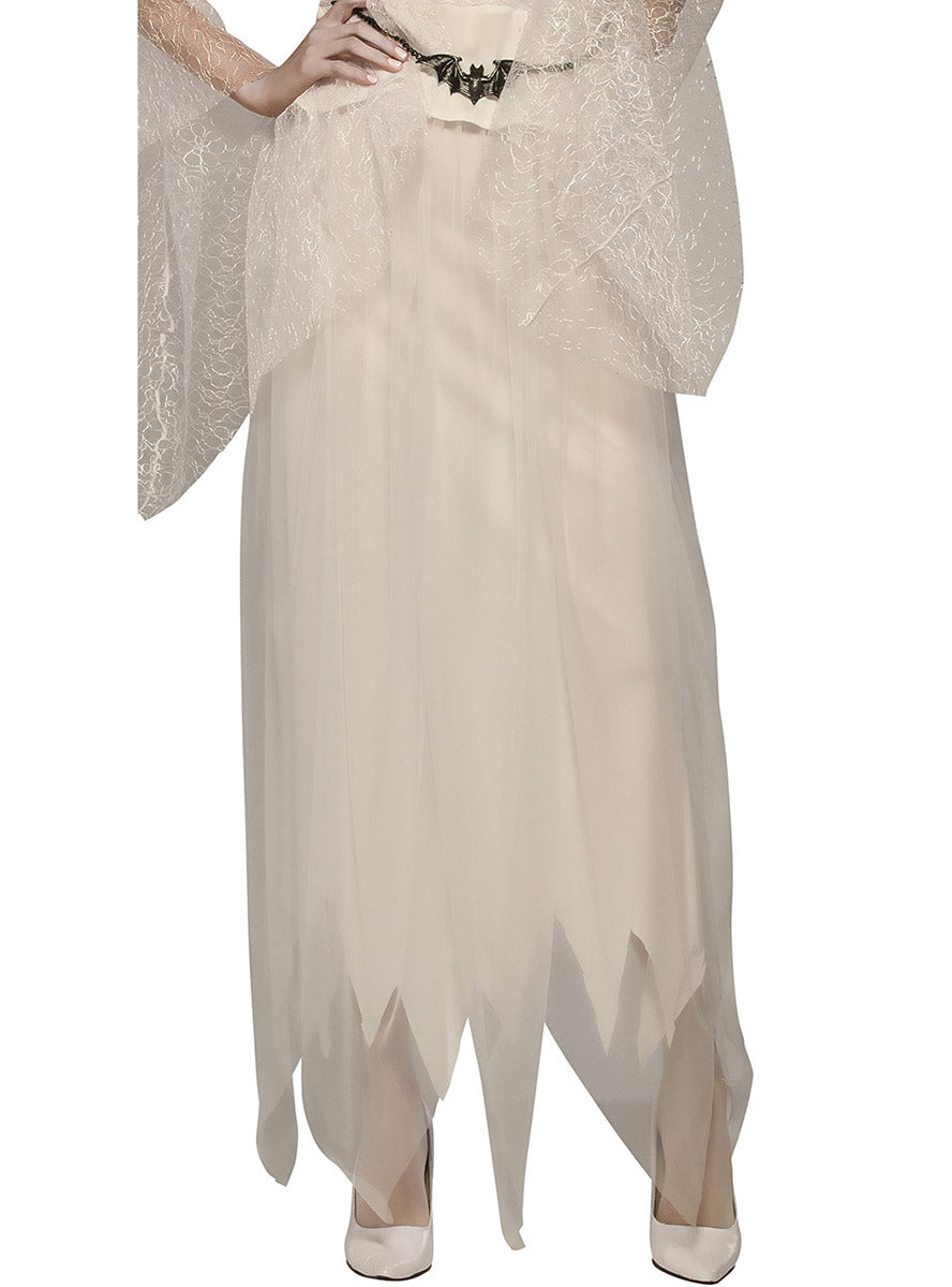 Main Image of Ghostly White Long Halloween Costume Skirt