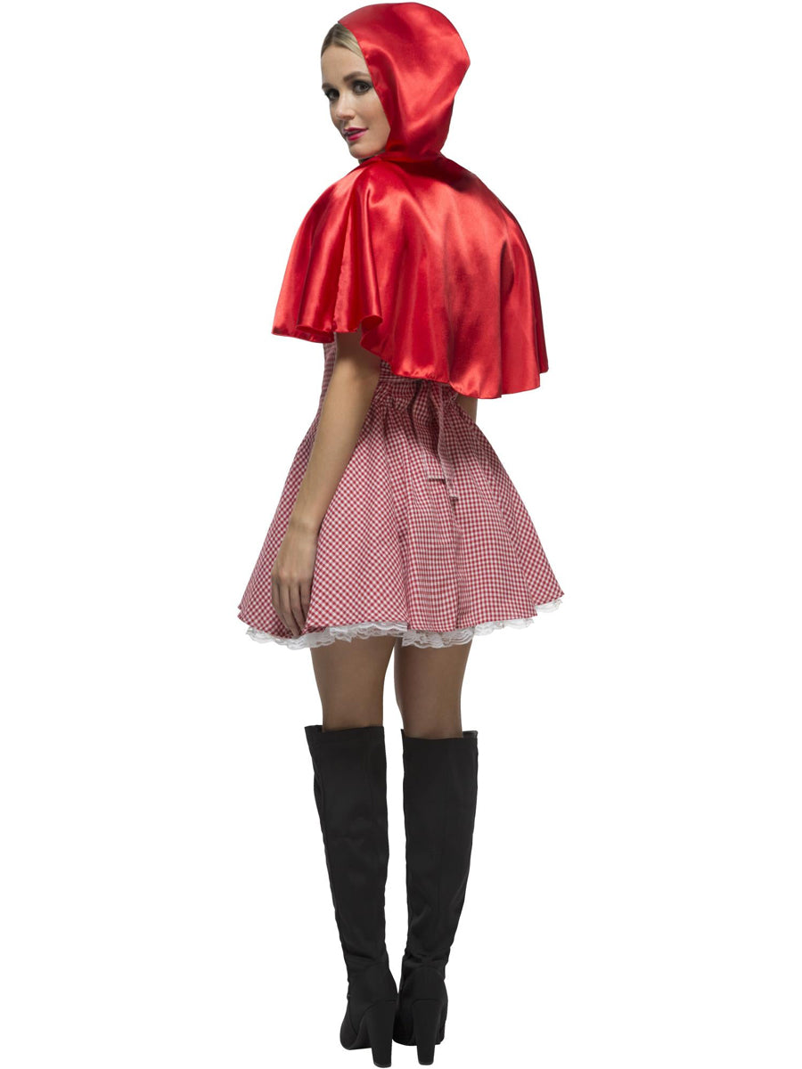 Womens sexy little red riding costume dress - Back image