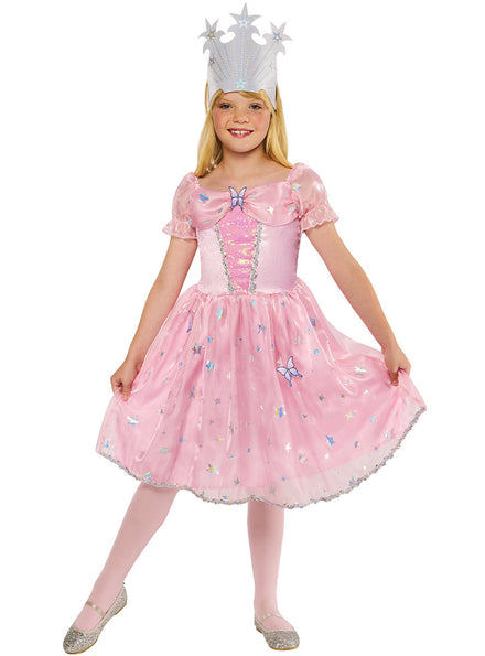 Deluxe Girls Glinda the Good Witch Wizard Of Oz Costume - Main Image