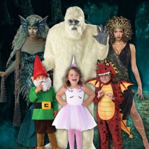 Image of people in Gods, Myths and Legends costumes