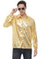 Main image of Sequined Mens 70s Gold Disco Shirt