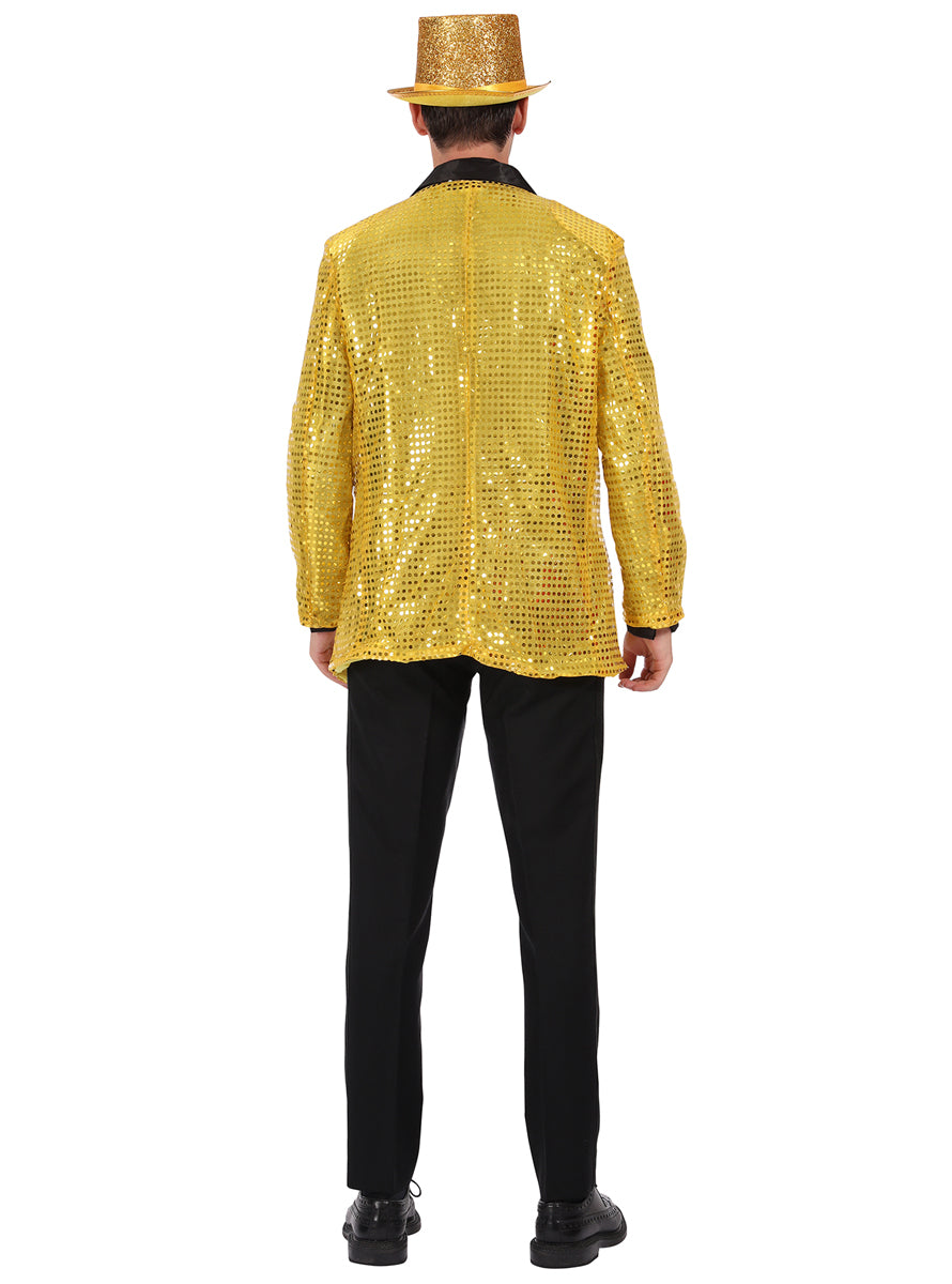 Back image of Mens Gold Sequined Jacket