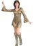 Womens Golden 1970s Disco Dancer Costume - Main Image