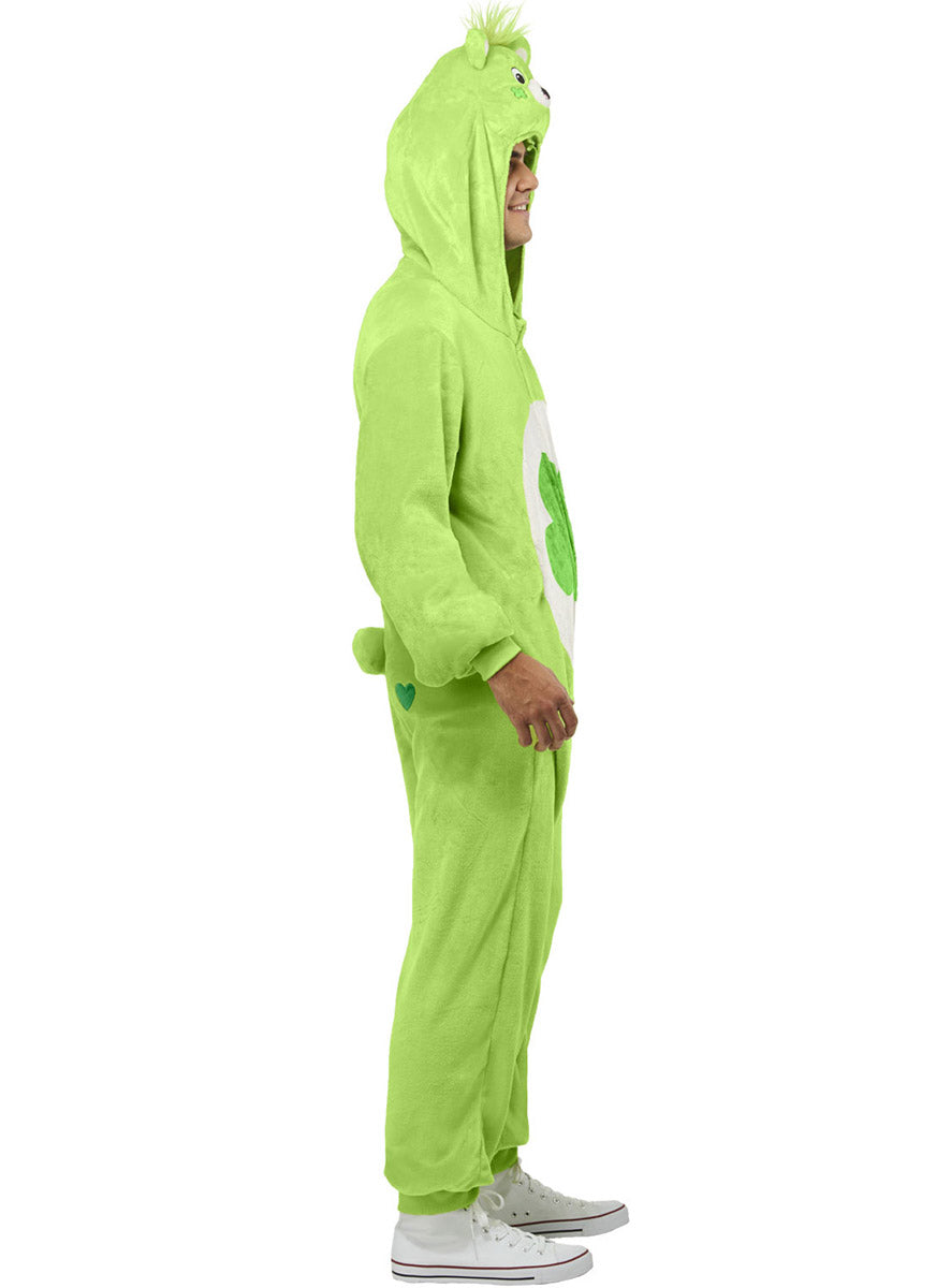 Side Image of Care Bears Adults Green Good Luck Bear Costume