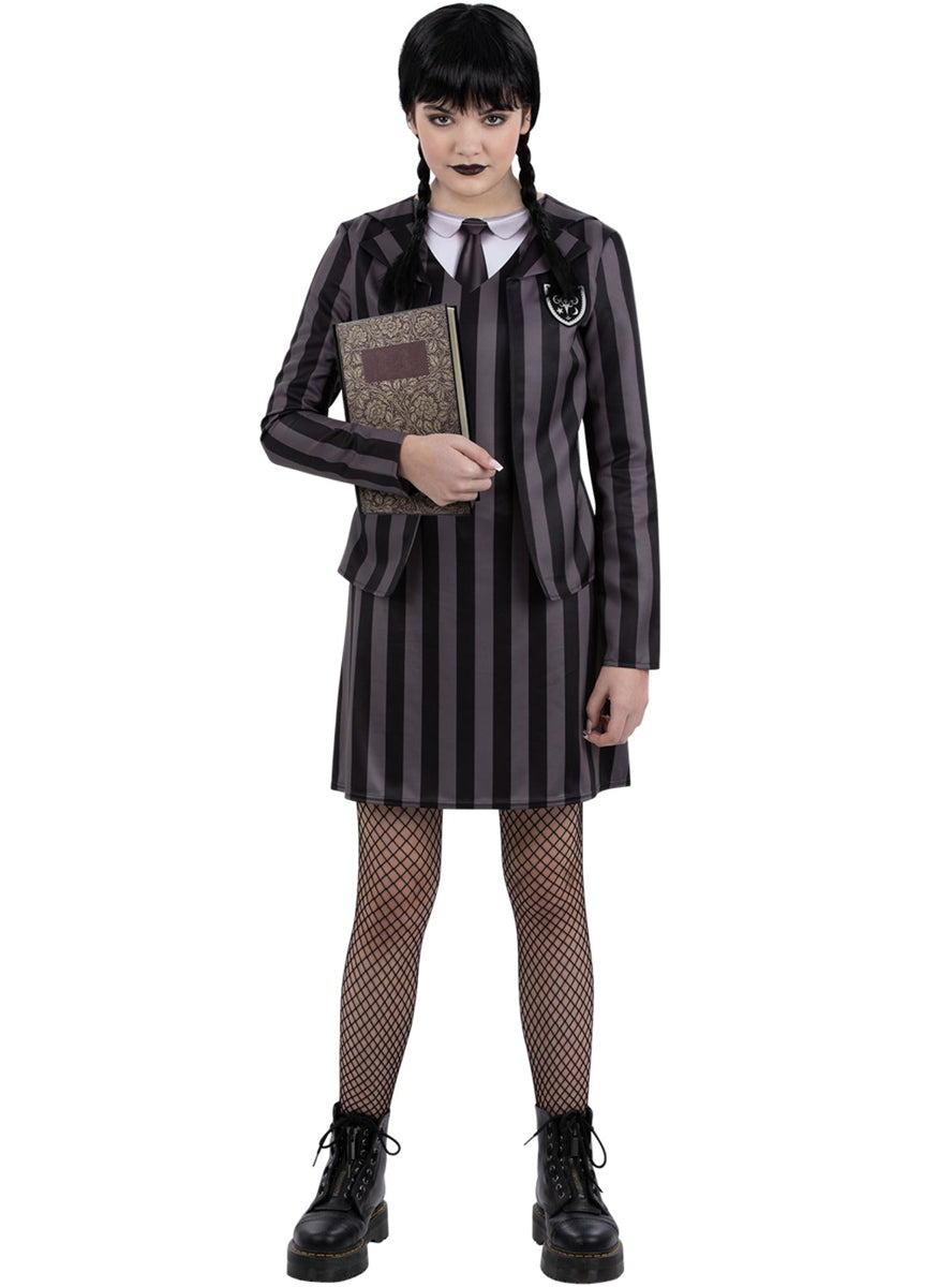 Girls Wednesday nevermore school uniform costume - Alternative image