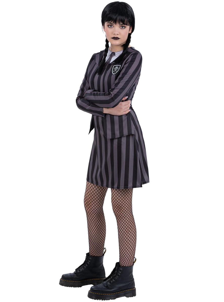 Girls Wednesday nevermore school uniform costume - Side image