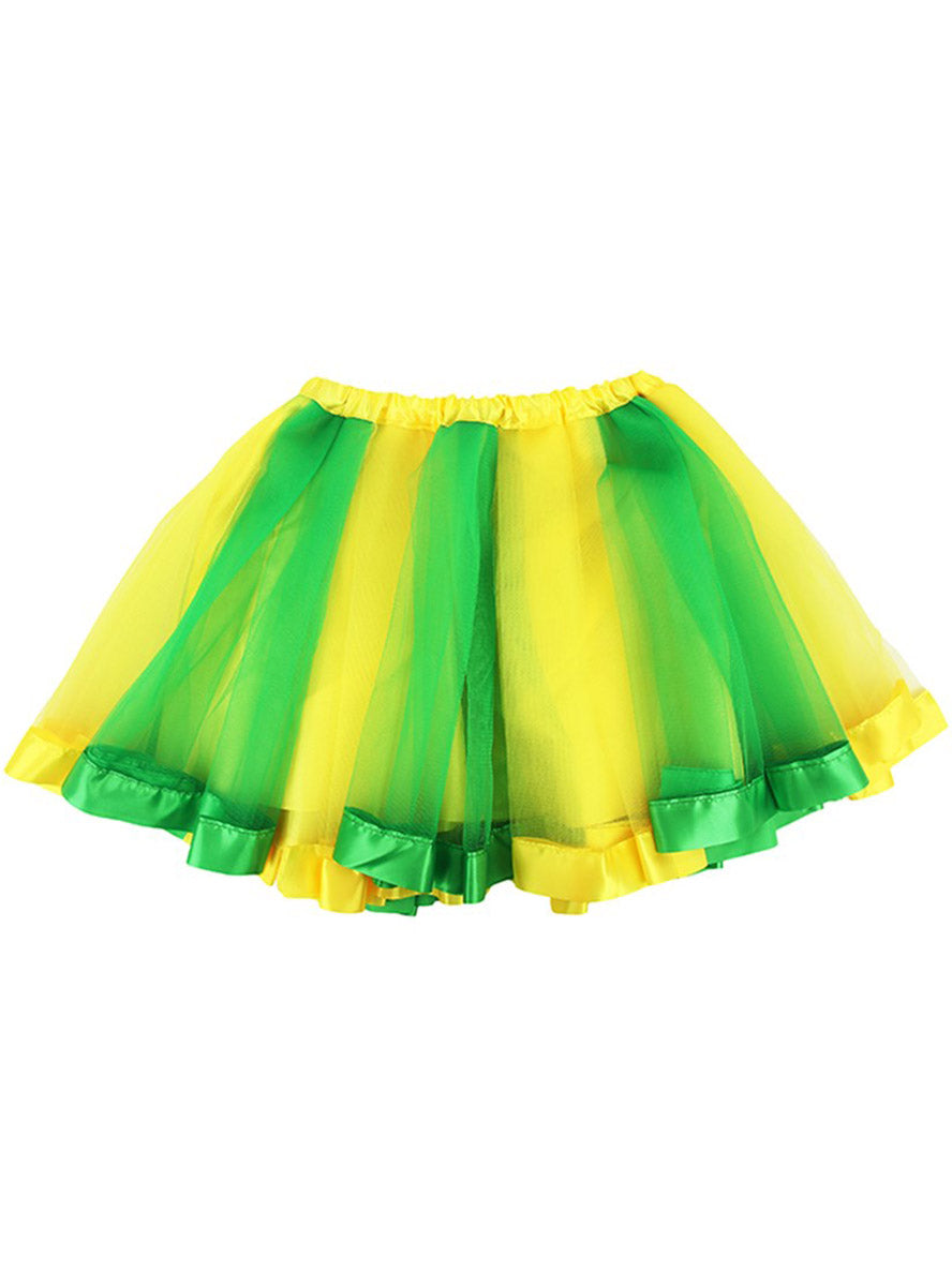 Green And Gold Womens Australian Costume tutu - Main Image