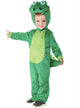 Image of Adorable Green Crocodile Toddler Onesie Costume - Front View