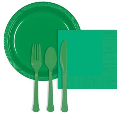 Image of green party supplies