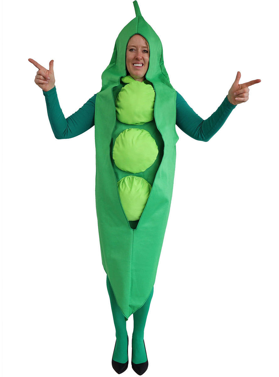 Image of Peas In A Pod Adults Novelty Green Vegetable Costume