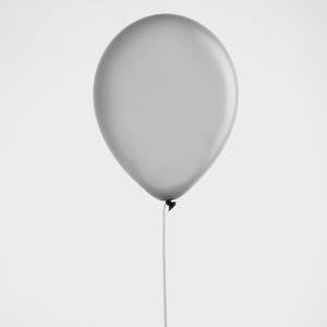 Image of an inflated grey balloon