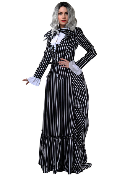 Skeleton Jack Womens Deluxe Christmas Costume - Main Image