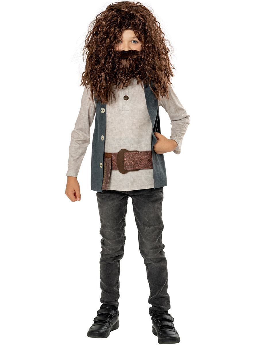 Main image of Hagrid Boys Harry Potter Costume And Wig Set