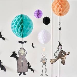 Image of hanging Halloween party decorations