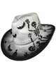 Image of Happy Halloween White Horror Printed Cowboy Costume Hat