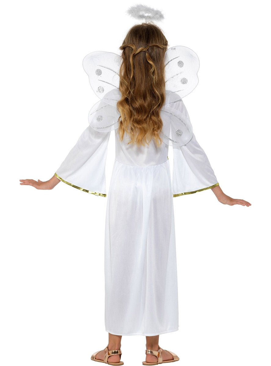 Back image of Heavenly White Angel Girls Costume