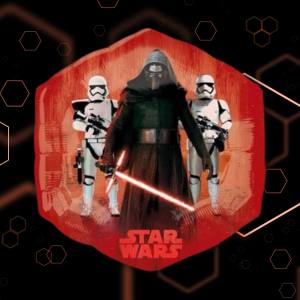 Image of a hexagonal shaped Star Wars balloon