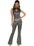 Womens Silver Holographic Shimmer Disco Queen 70s Costume - Main Image