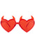 Image of Horned Red Devil Womens Heart Shaped Halloween Glasses