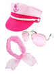 Image of Sailor Hot Pink Hat Glasses And Neckscarf Costume Accessory Set