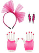 Main image of Hot 1980s Hot Pink Womens 3 Piece Costume Accessory Set