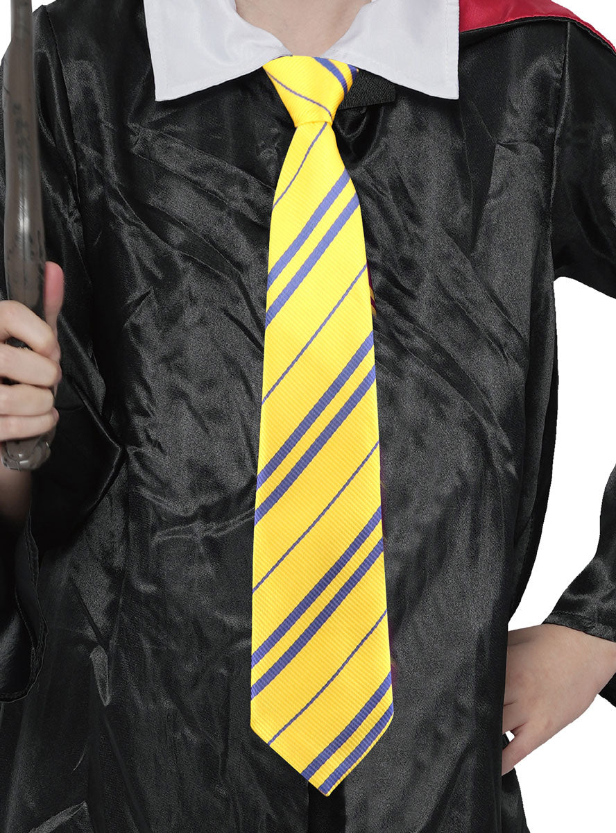 Image of Wizard School Yellow And Blue Striped Costume Tie