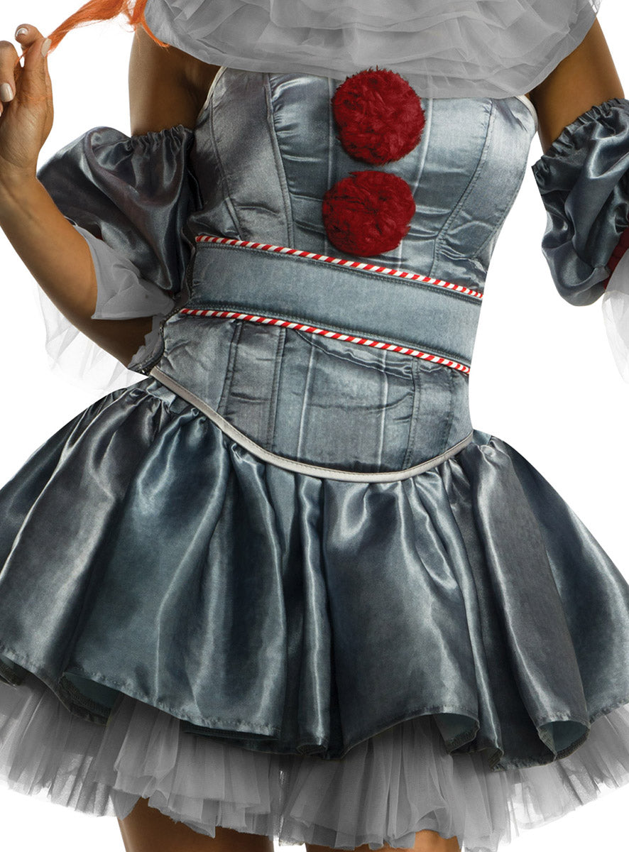 Close Image 2 of IT Sexy Pennywise Womens Halloween Costume