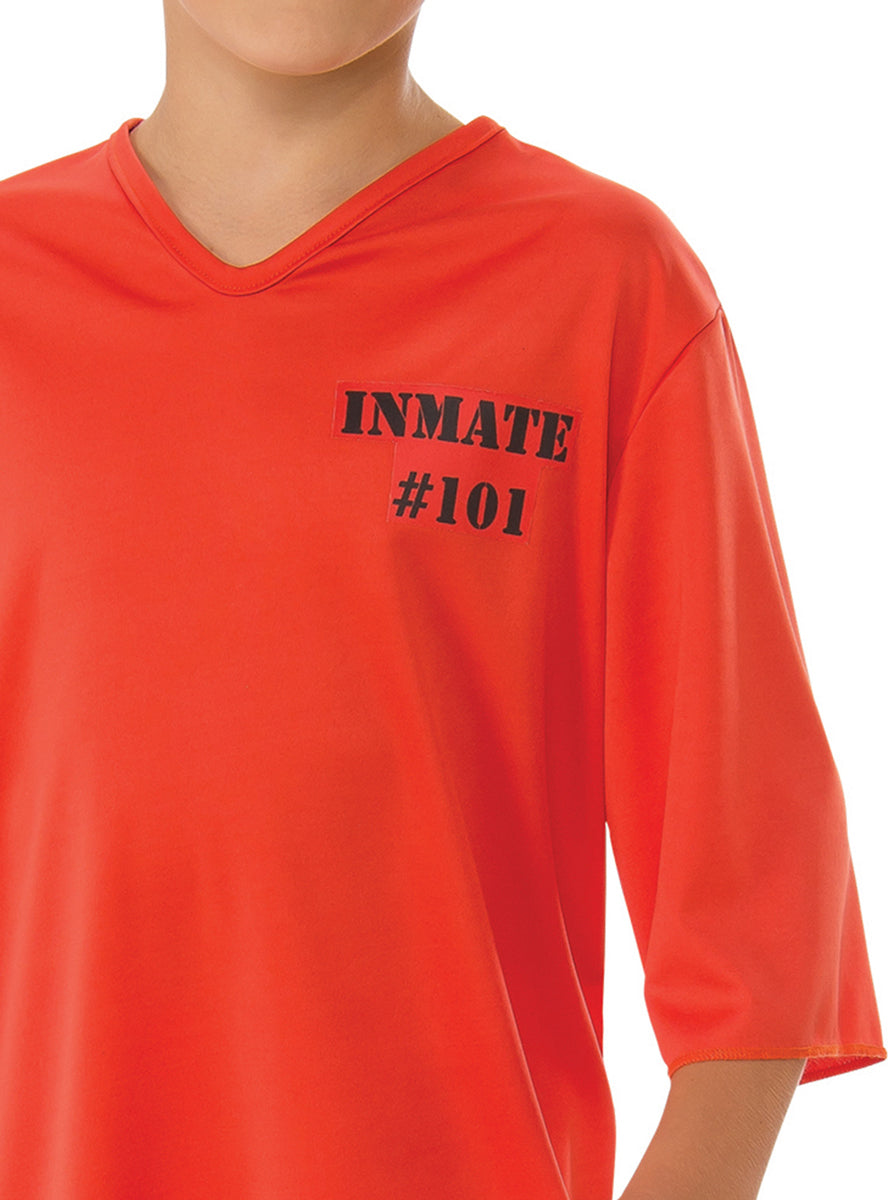 Orange Inmate Boys Prisoner Costume - Close Image 1