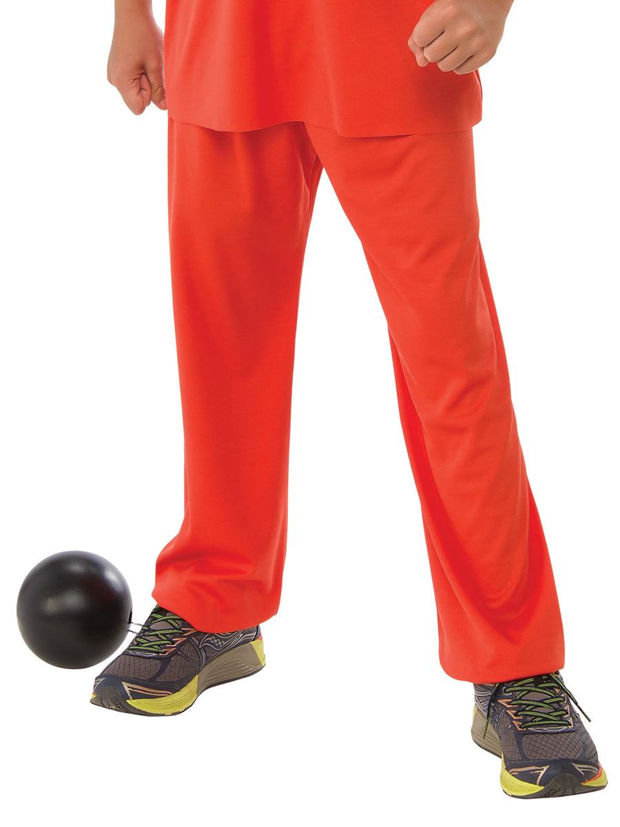 Orange Inmate Boys Prisoner Costume - Close Image 2