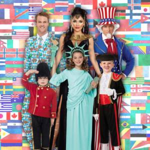 Image of people in international themed costumes