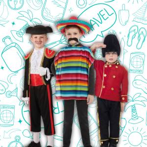 Image of boys in international costumes