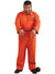 Plus Size Mens Orange Convict Jumpsuit Costume - Main Image