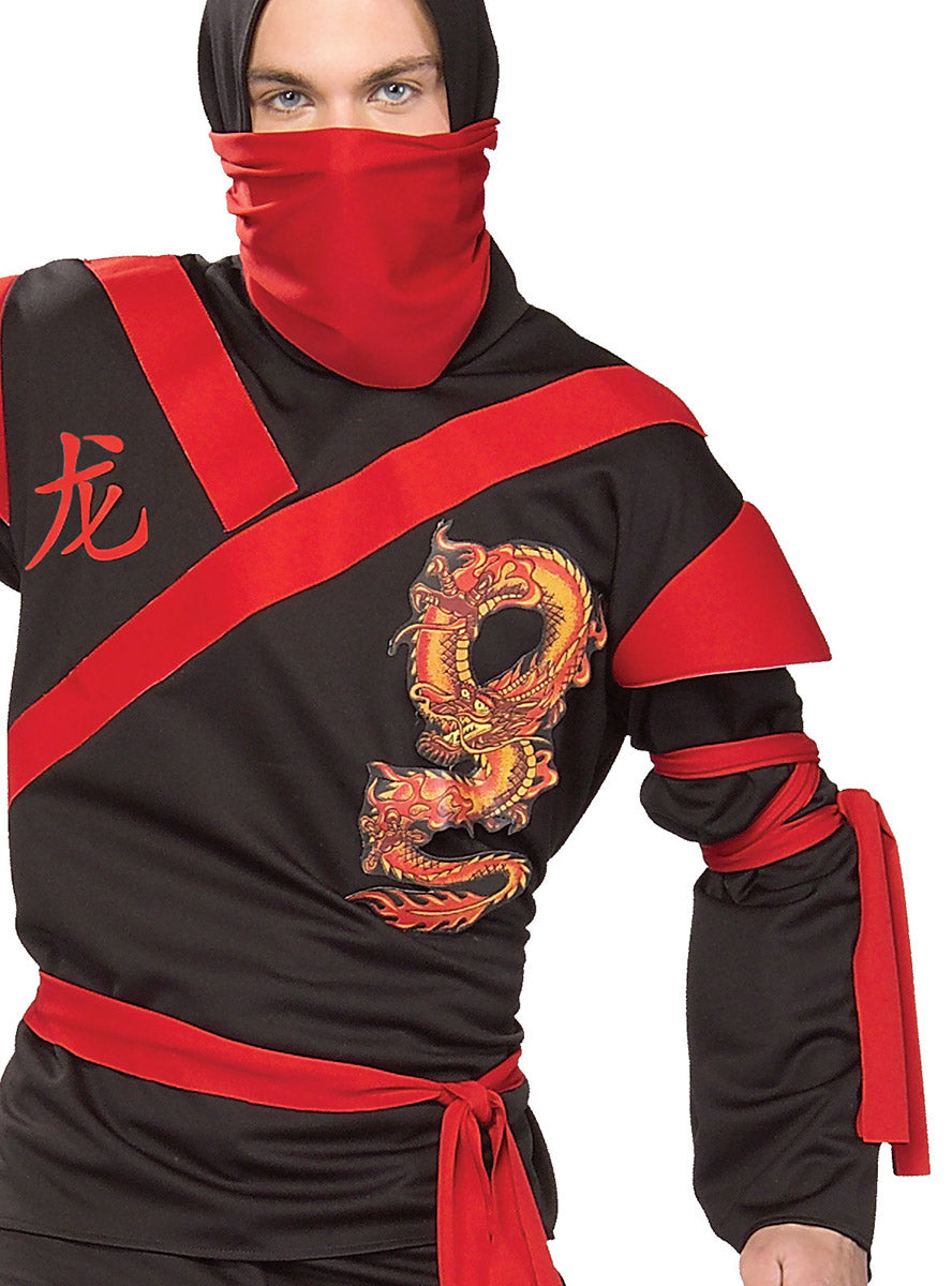 close image of Dragon Ninja Warrior Mens Japanese Costume